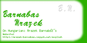 barnabas mrazek business card